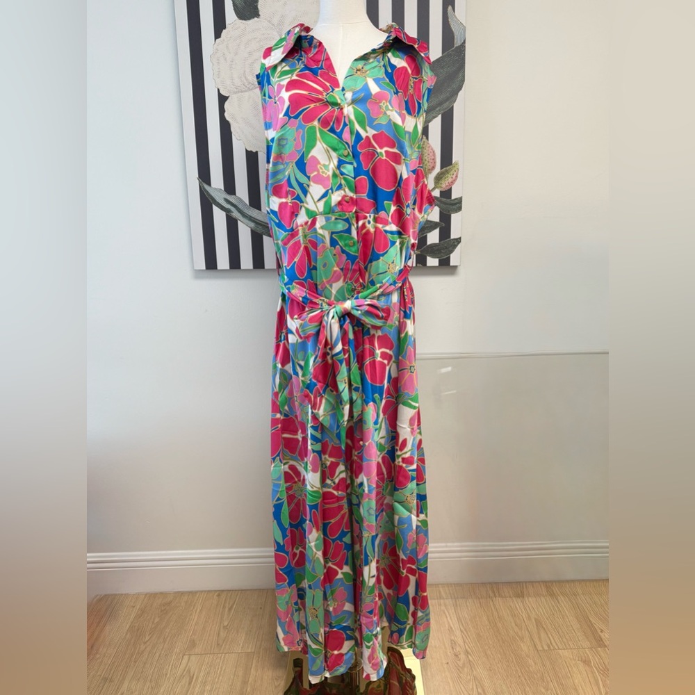 Love x Design Floral Maxi Dress with Tie Waist